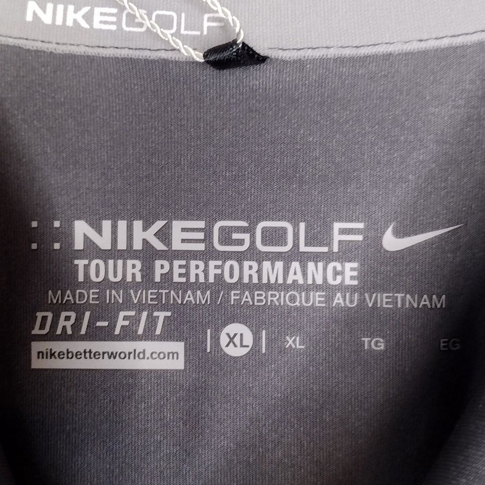NWT Nike Gold Tour Performance Standard Fit Dri-Fit Shirt - Picture 12 of 14